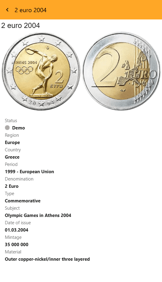 Coin info